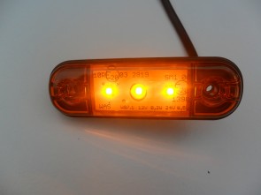 LED toplamp contourlamp oranje/amber 3 leds KP-708