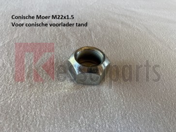 Conische Moer M22x1.5 voor conische voorlader tand /spitse tand