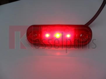 LED toplamp contourlamp rood 3 leds KP-709-1M kabel