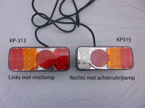 LED achterlicht 12/24Volt incl. reflector KP-313KR-L  KP-315KR-R