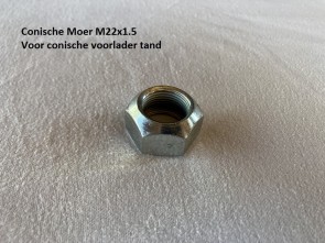 Conische Moer M22x1.5 voor conische voorlader tand /spitse tand