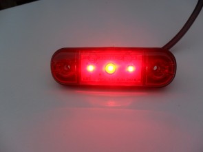 LED toplamp contourlamp rood 3 leds KP-709