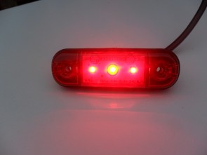 LED toplamp contourlamp rood 3 leds KP-709-5M kabel